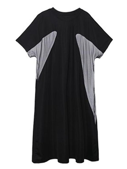 Loose Split-joint Mesh Dress