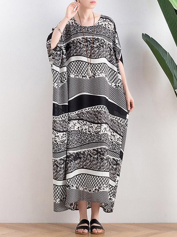 Original Printed Round-Neck Dress