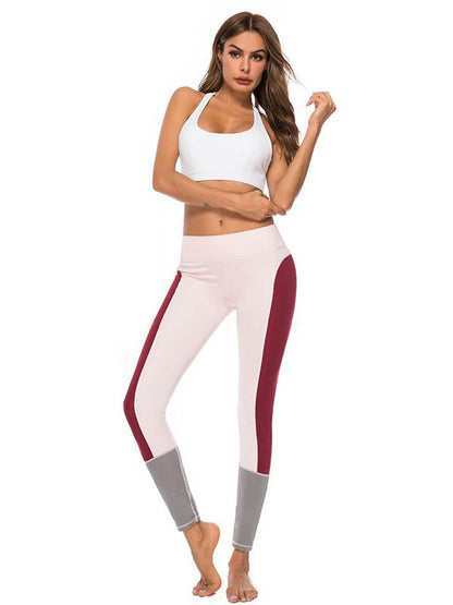 Color Stiching Yoga Leggings