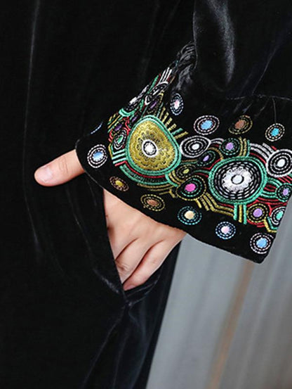 Casual Embroidered Long Robe