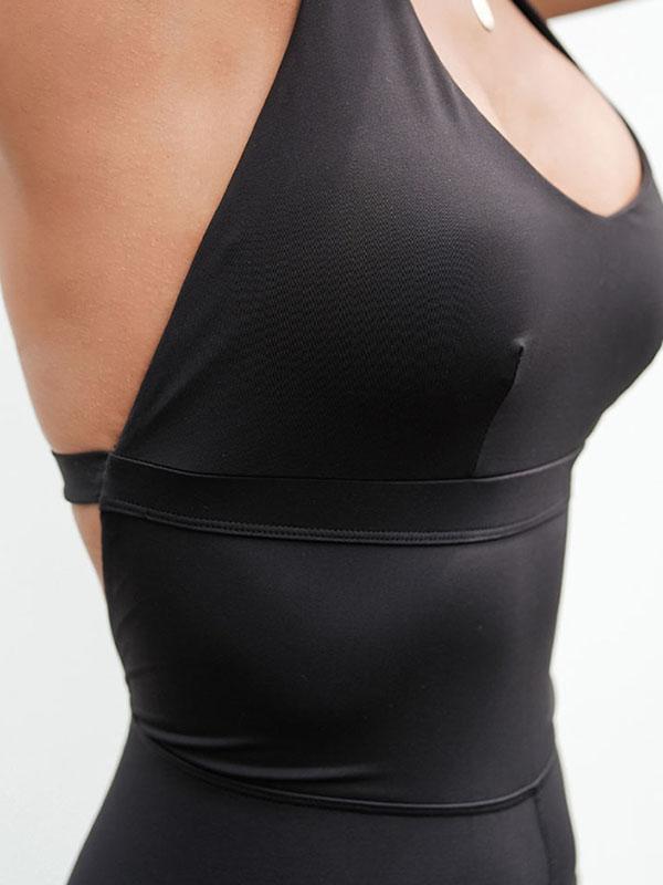 Sexy Backless Solid Yoga Jumpsuits