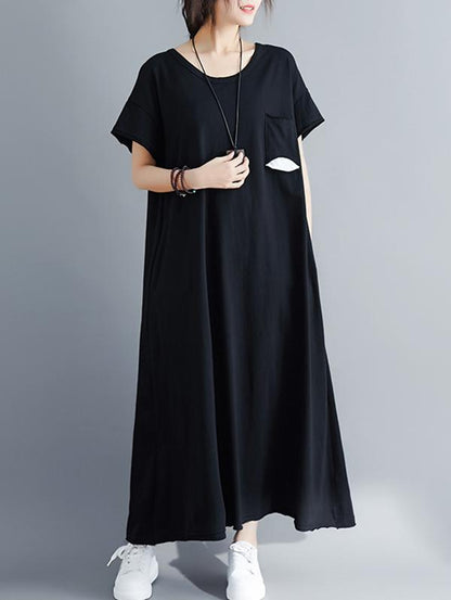 Loose A-line Slimmer Long Dress
