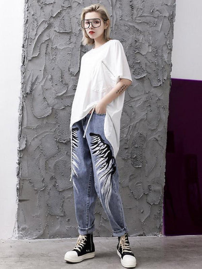 Street Style Printed Harem pants Jean Pants