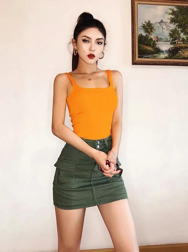 Sexy Solid Wrap Spaghetti-Neck Vest Top