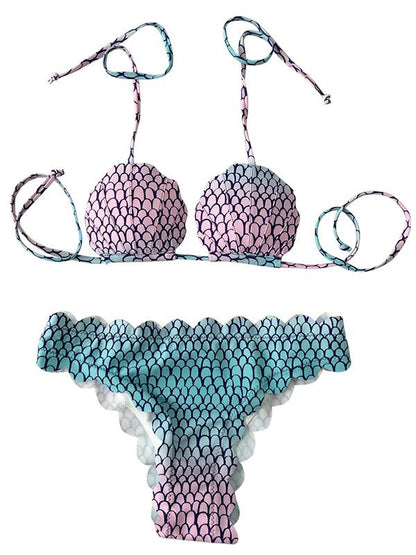 Seashell Solid Bikinis Swimwear