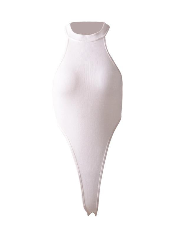 Solid Color Sexy Wrap Sleeveless Bodysuits