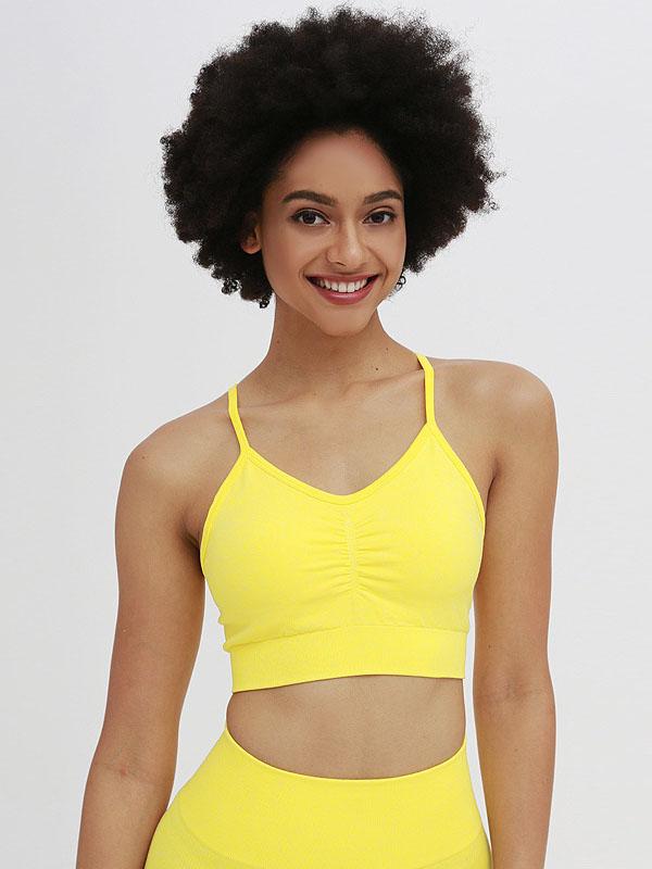 Sexy Solid Sleeveless Spaghetti-Neck Yoga Suits