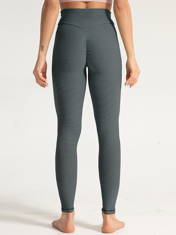 Striped High Waist Yoga Leggings