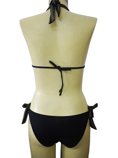 Halter-neck Knot Side One-piece Swimwear