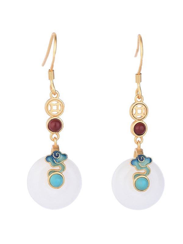 Vintage Cloud-Embellished Split-Joint Earrings Accessories