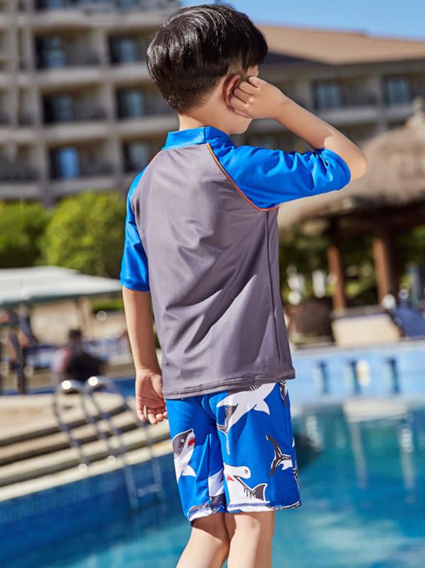 AONIHUA Beach Short Sleeves Boy Swimwear