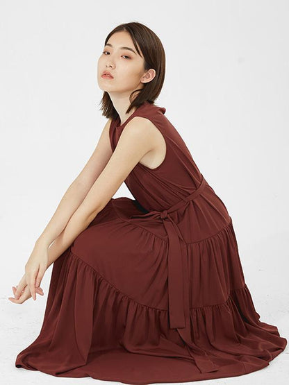 Casual Round-neck Sleeveless Long Dress