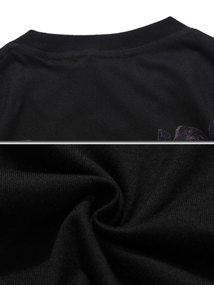 Original Round-Neck Cartoon Printed Loose T-Shirts Tops