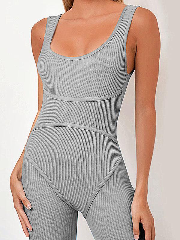 Sexy Solid Wrap Sleeveless Jumpsuits Bottoms