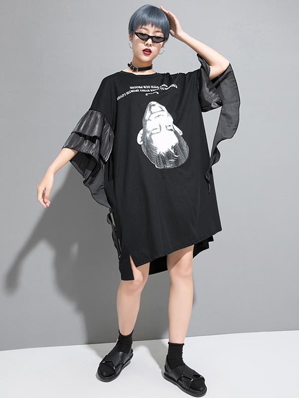 Casual Sleeve Designed Short Dress