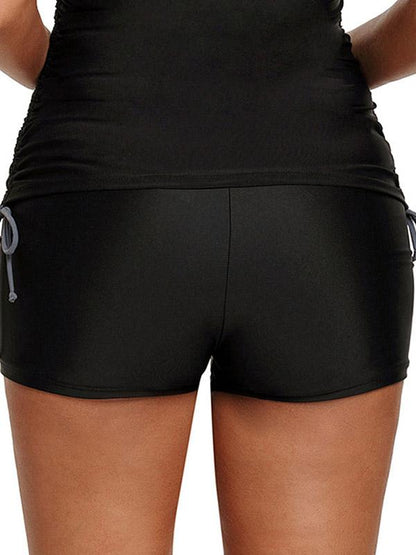 Solid Elasticity Wrap Sports Shorts