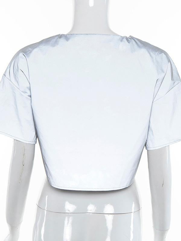 Trendy Loose Reflective Short T-Shirts