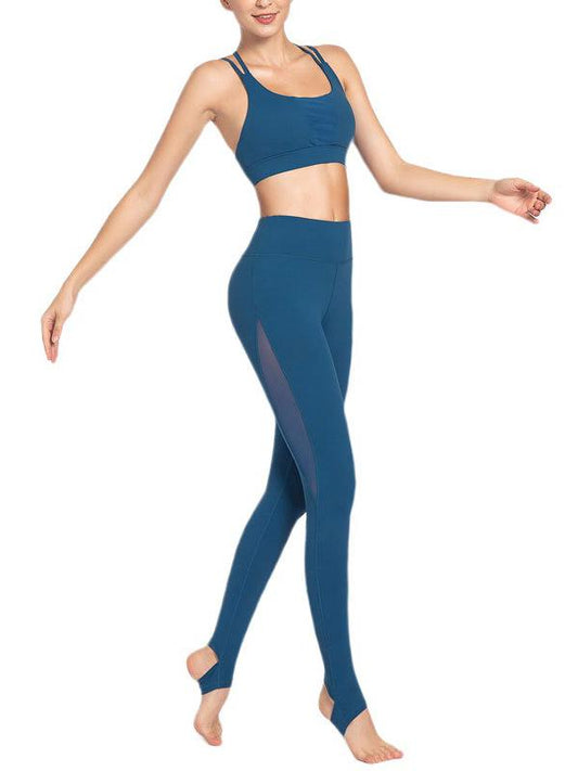 Solid Quick Dry Sleeveless Yoga Suits