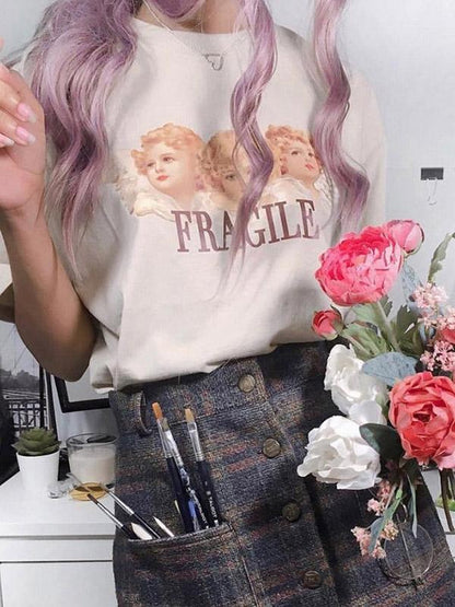 Casual Printed Short Sleeve Round-neck T-Shirt