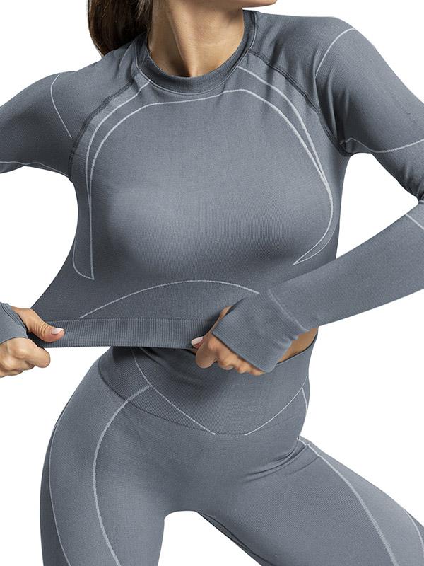 Long Sleeve Gym Sport Hoodie And Leggings Suit