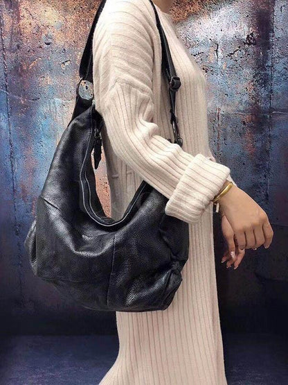 Vintage Manual Staining Genuine Leather Sling Bag