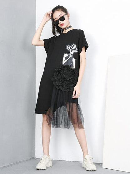 Casual Cropped Split-joint Dress