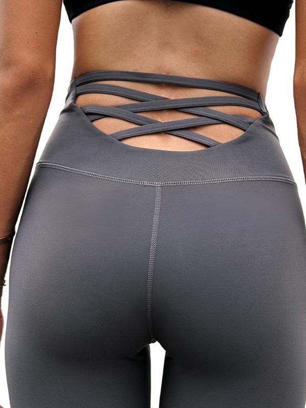 Soft Back Hollow Yoga Leggings