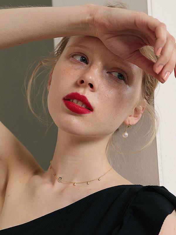 Star Imitation Pearls Earring