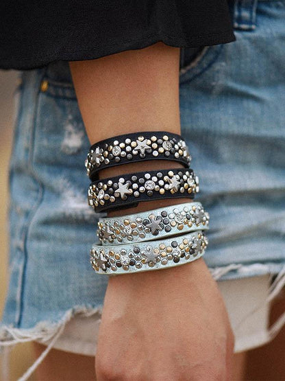 Fashion 2 Colors Imitation Leather Bracelet Accessories