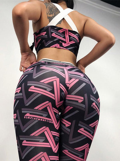 Printed Sexy Elastic Yoga Suits