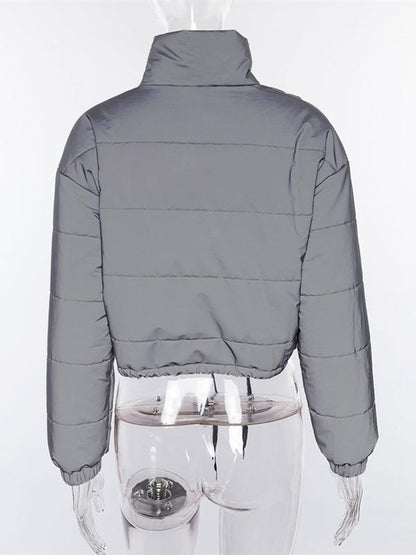 Casual Solid Padded Warm Outwears