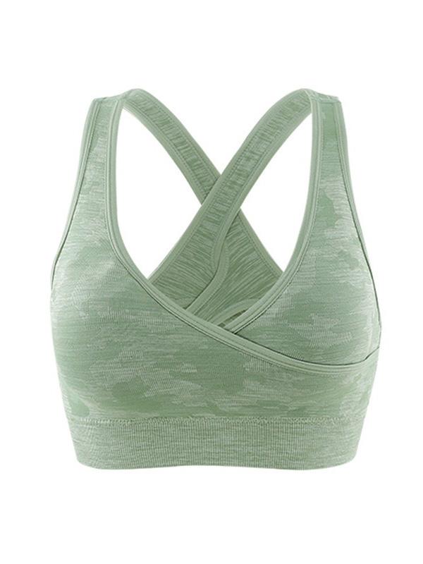 Solid Camouflage Wrap Yoga Bra