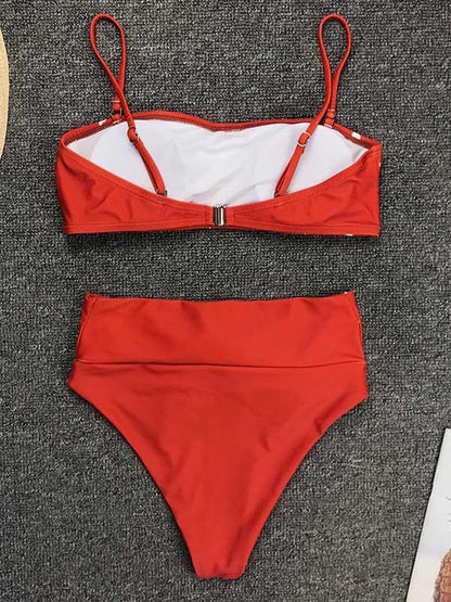 Bandeau Knot Bottom Bikini Swimsuit