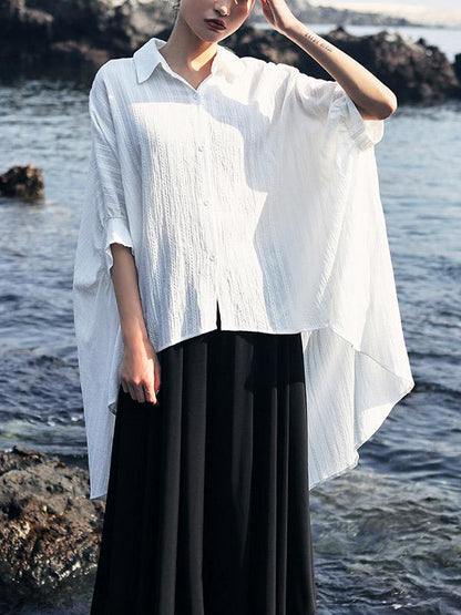 Loose Cropped BF Long Shirt