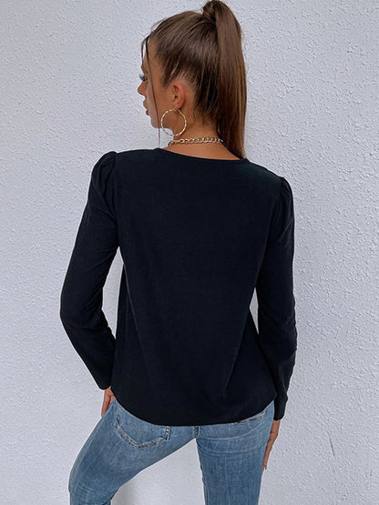 Original Split-Joint Long Sleeve Ethnic Printed T-Shirts Tops