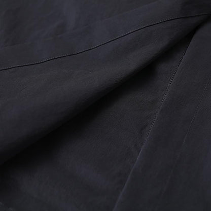 Buykud Loose Single-breasted Solid Color Hooded Windbreaker