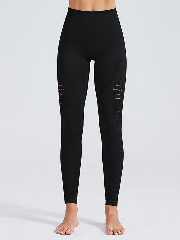 Lift Hip Solid Hollow Seamless Leggings