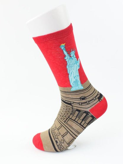 Vintage Literary Abstract Print Socks
