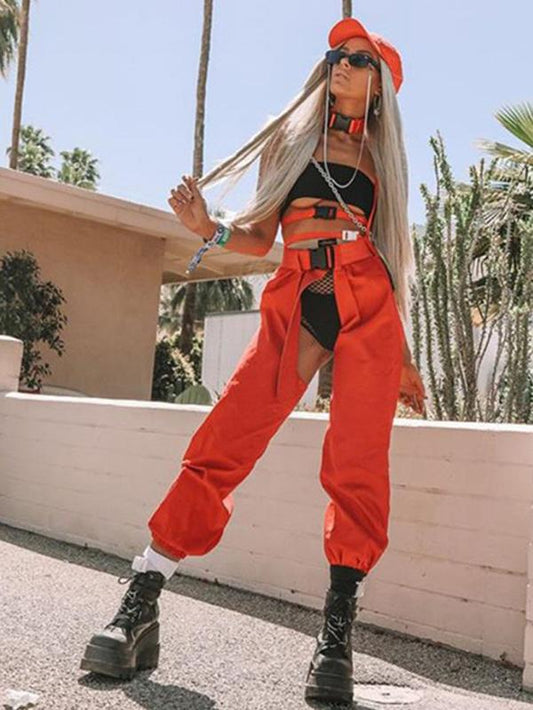 Casual Wide Leg Split Athletic Pant