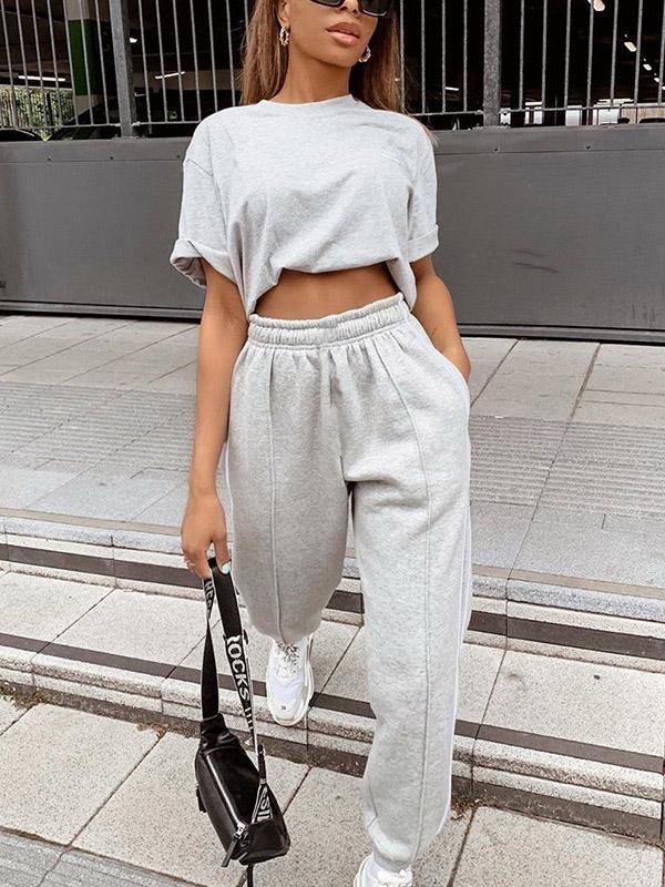 Leisure Female Elastic Track Pants