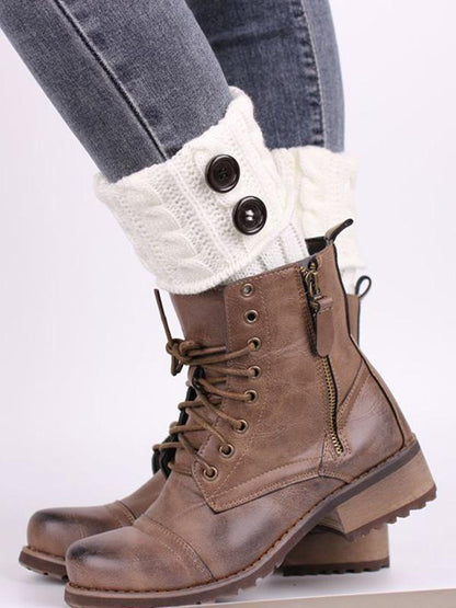 Solid Color Knitting Ankle Socks