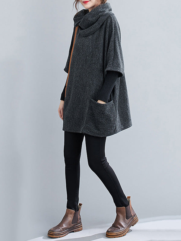 Solid Color Heaps Collar Half Sleeve T-Shirt