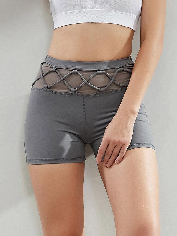 Split-Joint Solid Sports Shorts Yoga Shorts
