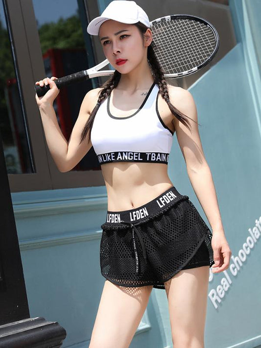 Perforated Mesh Sport Shorts