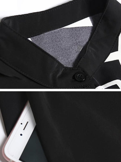 Chiffon Oversize Lapel Split-joint Dress