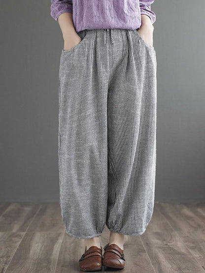 Original Striped Column Wide Leg Pants