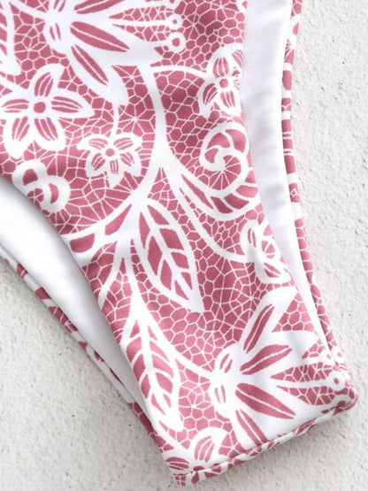 Knot Printed Bikinis Swimwear