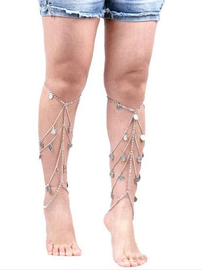 Bohemia Tassels Coin Leg Chains Accessories