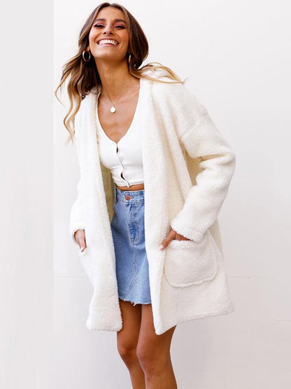 Long Sleeve Lamb Wool Winter Coat Tops