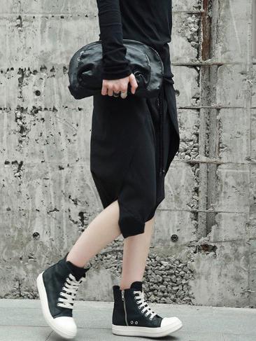 Loose Cropped Harem Pants